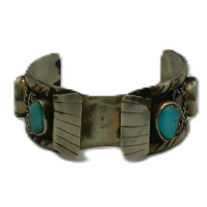 Rusty Handcrafted Old Pawn Artisan Turquoise Southwestern Watch Cuff